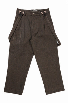 画像をギャラリービューアに読み込む, A TENTATIVE ATELIER exclusive George II  PAINTER`S CROSS WOOLEN BAND PANTS (MILYTARY GREEN)