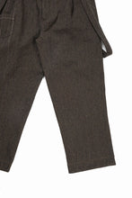 画像をギャラリービューアに読み込む, A TENTATIVE ATELIER exclusive George II  PAINTER`S CROSS WOOLEN BAND PANTS (MILYTARY GREEN)