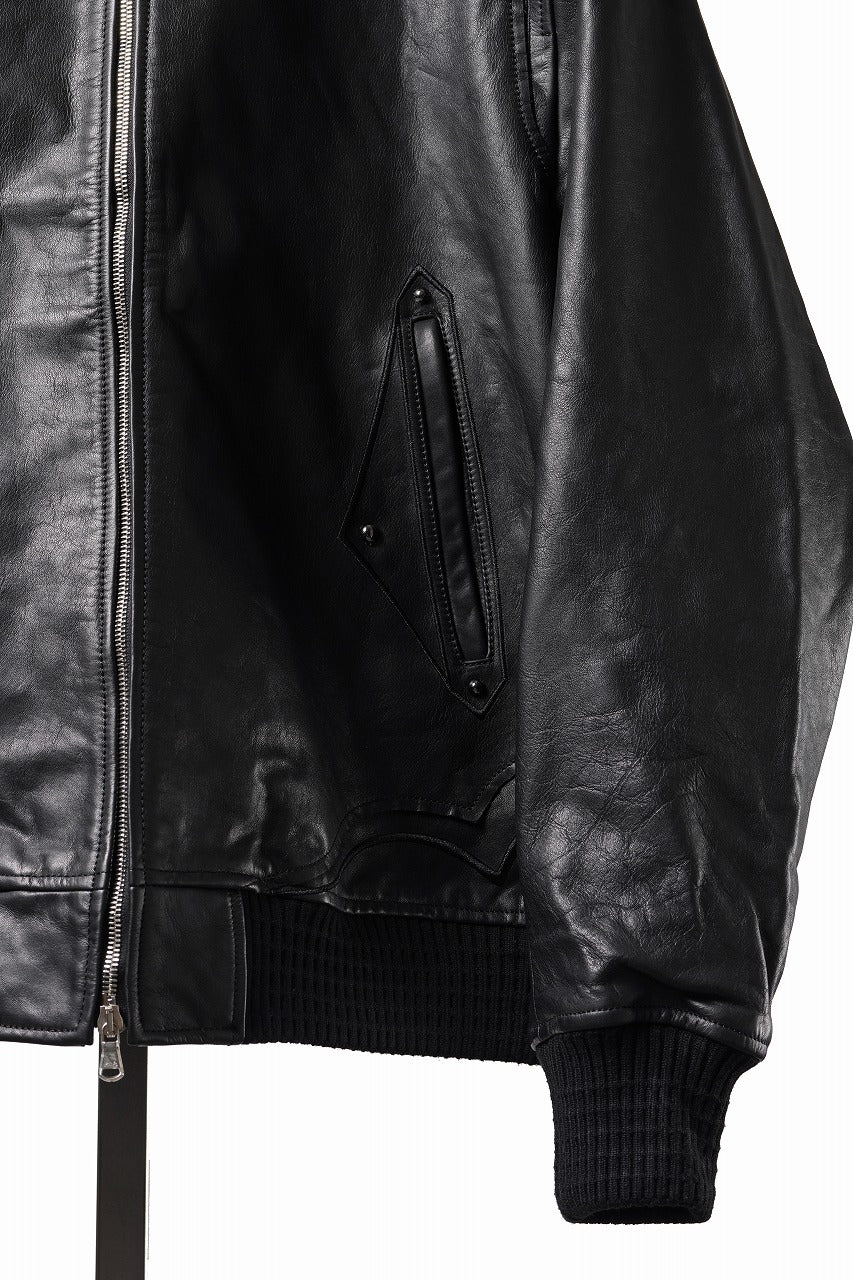 画像をギャラリービューアに読み込む, Professor.E DECK ZIP LEATHER JACKET (BLACK)