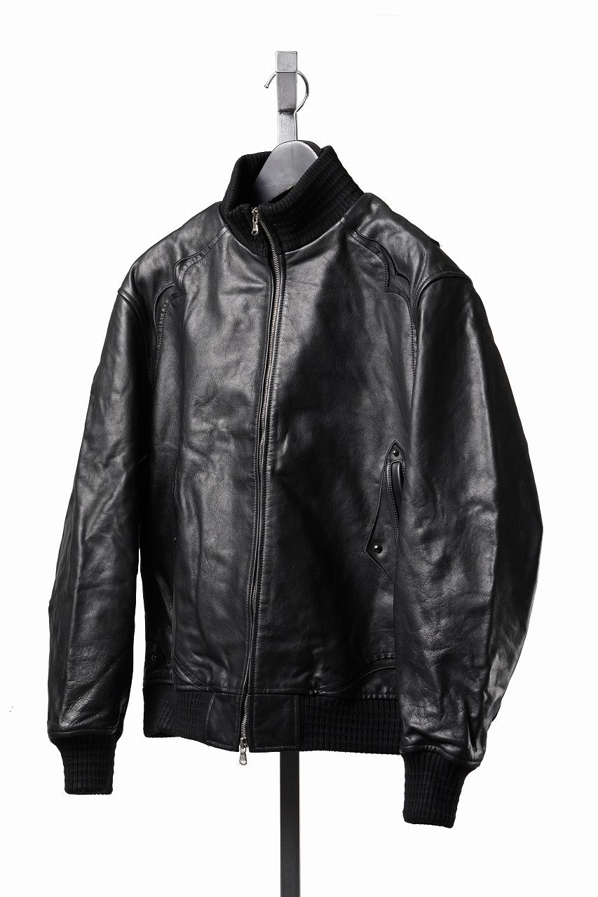 画像をギャラリービューアに読み込む, Professor.E DECK ZIP LEATHER JACKET (BLACK)