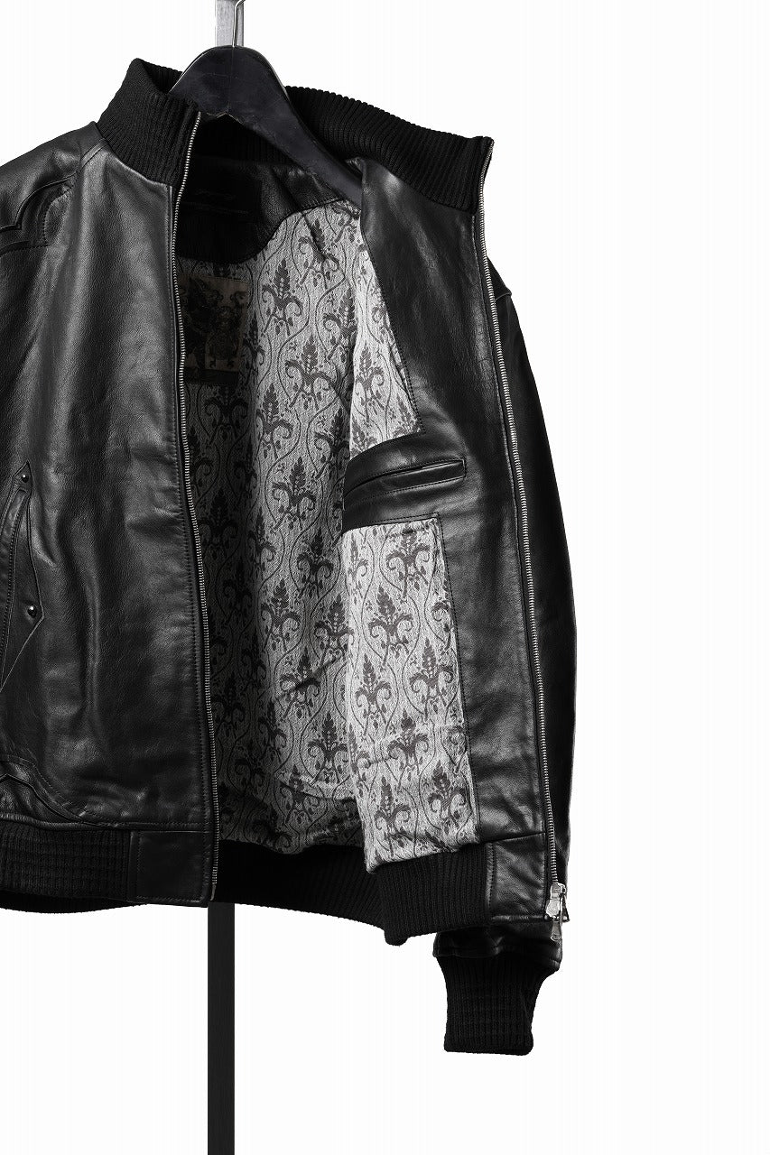 画像をギャラリービューアに読み込む, Professor.E DECK ZIP LEATHER JACKET (BLACK)