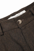 画像をギャラリービューアに読み込む, A TENTATIVE ATELIER exclusive George II  PAINTER`S CROSS WOOLEN BAND PANTS (MILYTARY GREEN)