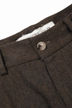 画像をギャラリービューアに読み込む, A TENTATIVE ATELIER exclusive George II  PAINTER`S CROSS WOOLEN BAND PANTS (MILYTARY GREEN)