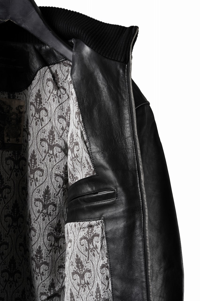 画像をギャラリービューアに読み込む, Professor.E DECK ZIP LEATHER JACKET (BLACK)