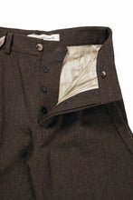 画像をギャラリービューアに読み込む, A TENTATIVE ATELIER exclusive George II  PAINTER`S CROSS WOOLEN BAND PANTS (MILYTARY GREEN)