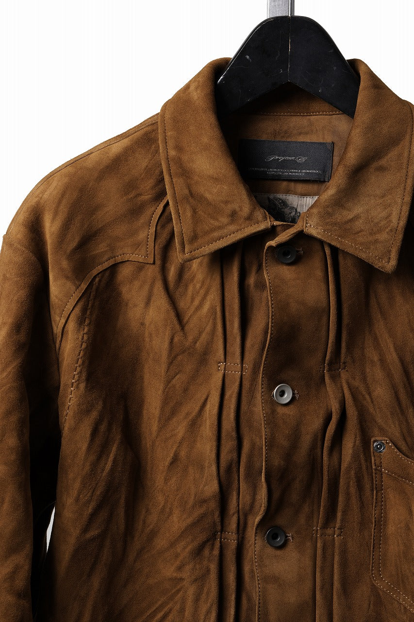 画像をギャラリービューアに読み込む, Professor.E SUEDE TRUCKER JACKET (BROWN)