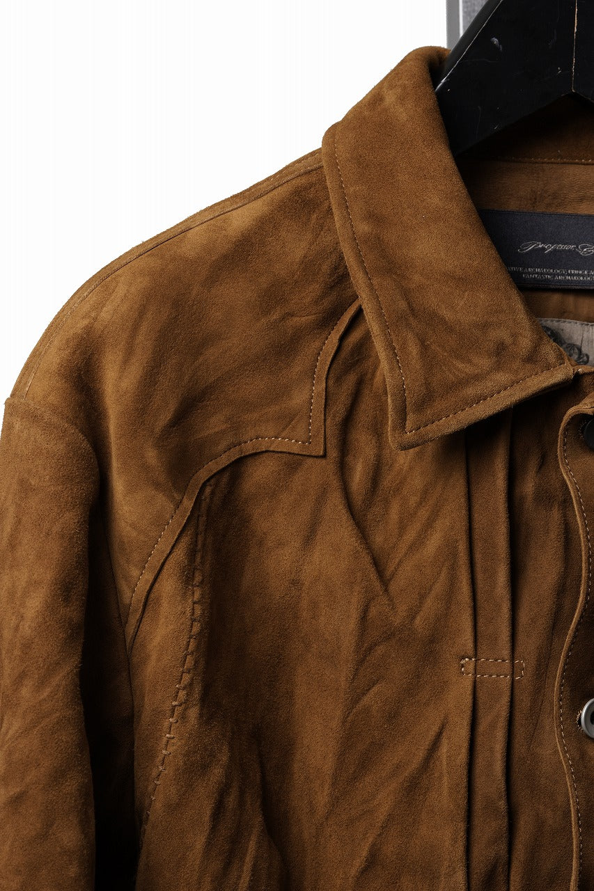 画像をギャラリービューアに読み込む, Professor.E SUEDE TRUCKER JACKET (BROWN)