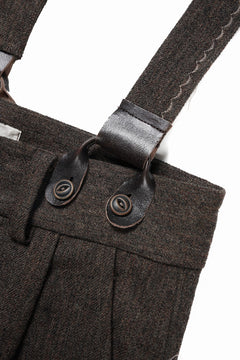 画像をギャラリービューアに読み込む, A TENTATIVE ATELIER exclusive George II  PAINTER`S CROSS WOOLEN BAND PANTS (MILYTARY GREEN)