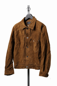 画像をギャラリービューアに読み込む, Professor.E SUEDE TRUCKER JACKET (BROWN)