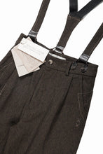画像をギャラリービューアに読み込む, A TENTATIVE ATELIER exclusive George II  PAINTER`S CROSS WOOLEN BAND PANTS (MILYTARY GREEN)