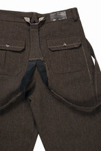 画像をギャラリービューアに読み込む, A TENTATIVE ATELIER exclusive George II  PAINTER`S CROSS WOOLEN BAND PANTS (MILYTARY GREEN)