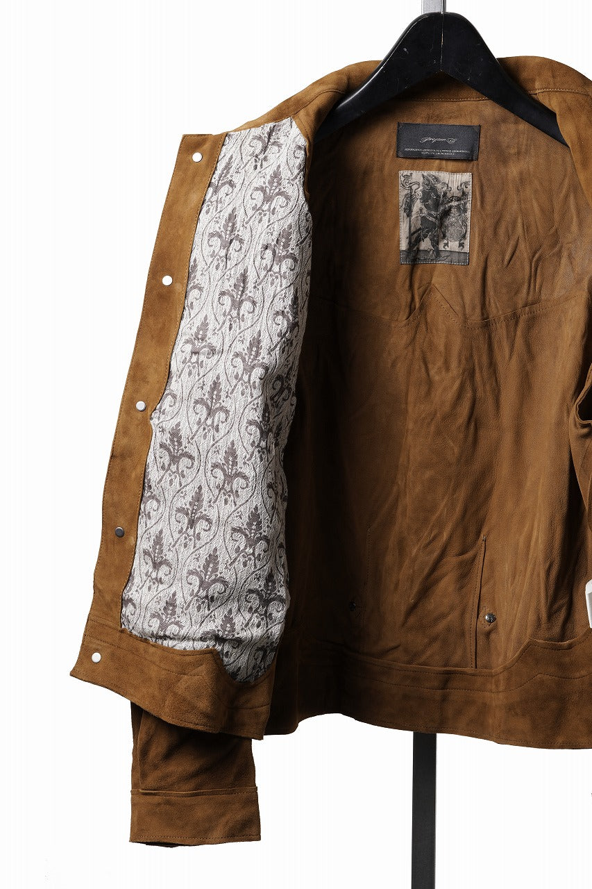 画像をギャラリービューアに読み込む, Professor.E SUEDE TRUCKER JACKET (BROWN)