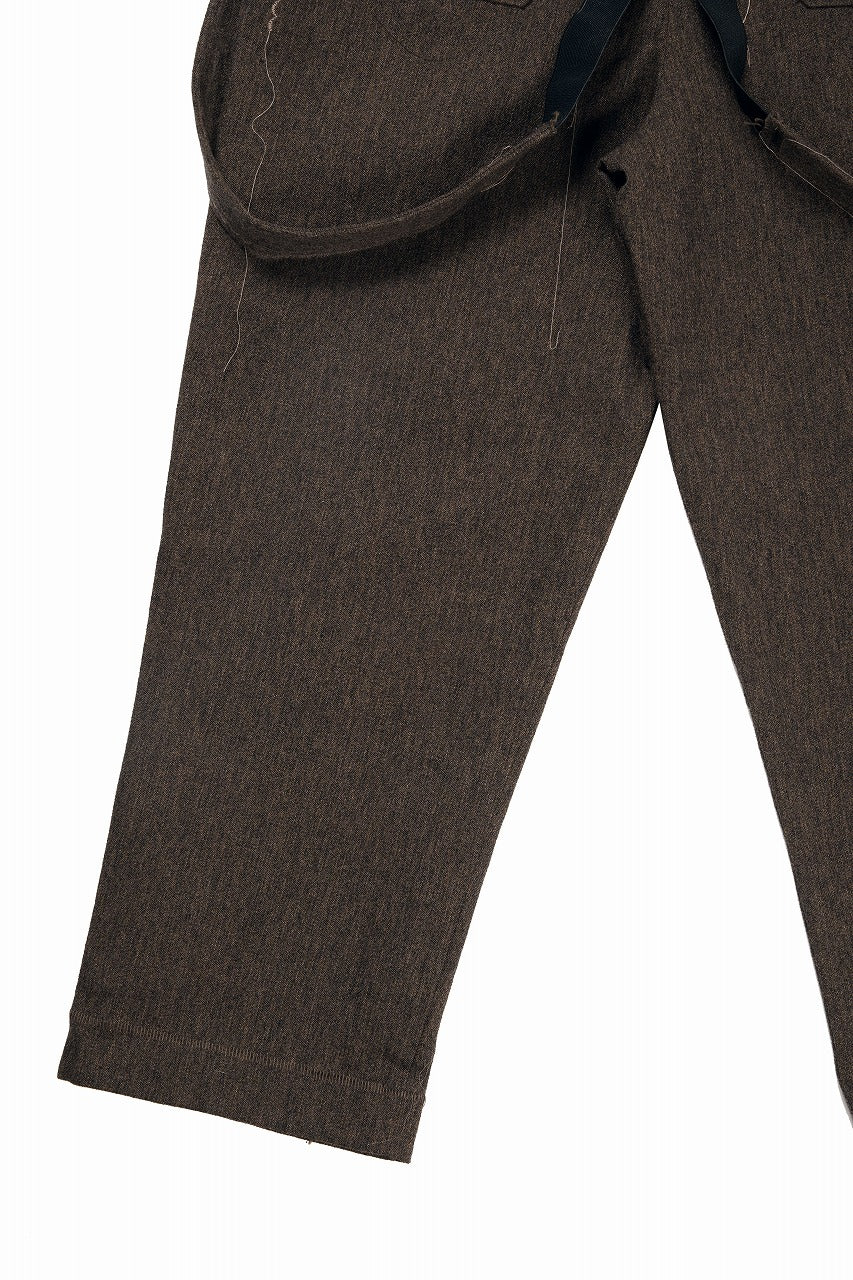画像をギャラリービューアに読み込む, A TENTATIVE ATELIER exclusive George II  PAINTER`S CROSS WOOLEN BAND PANTS (MILYTARY GREEN)