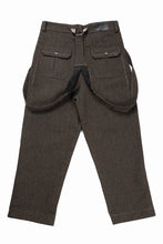 画像をギャラリービューアに読み込む, A TENTATIVE ATELIER exclusive George II  PAINTER`S CROSS WOOLEN BAND PANTS (MILYTARY GREEN)