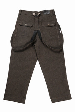 画像をギャラリービューアに読み込む, A TENTATIVE ATELIER exclusive George II  PAINTER`S CROSS WOOLEN BAND PANTS (MILYTARY GREEN)