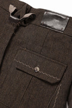画像をギャラリービューアに読み込む, A TENTATIVE ATELIER exclusive George II  PAINTER`S CROSS WOOLEN BAND PANTS (MILYTARY GREEN)