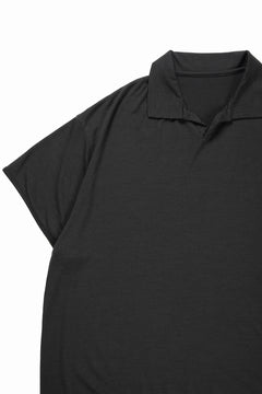 画像をギャラリービューアに読み込む, CAPERTICA SKIPPER POLO / SUPER 140s WASHABLE WOOL DC JERSEY (DARKNESS)