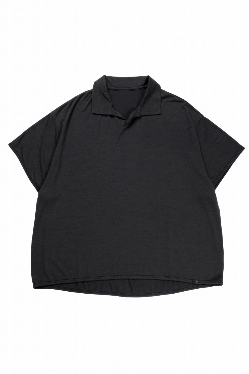 CAPERTICA SKIPPER POLO / SUPER 140s WASHABLE WOOL DC JERSEY (DARKNESS)