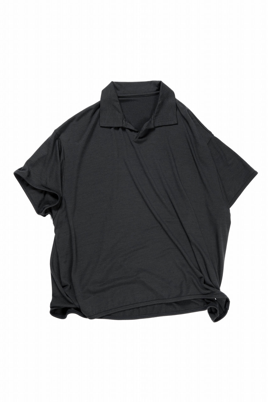 CAPERTICA SKIPPER POLO / SUPER 140s WASHABLE WOOL DC JERSEY (DARKNESS)