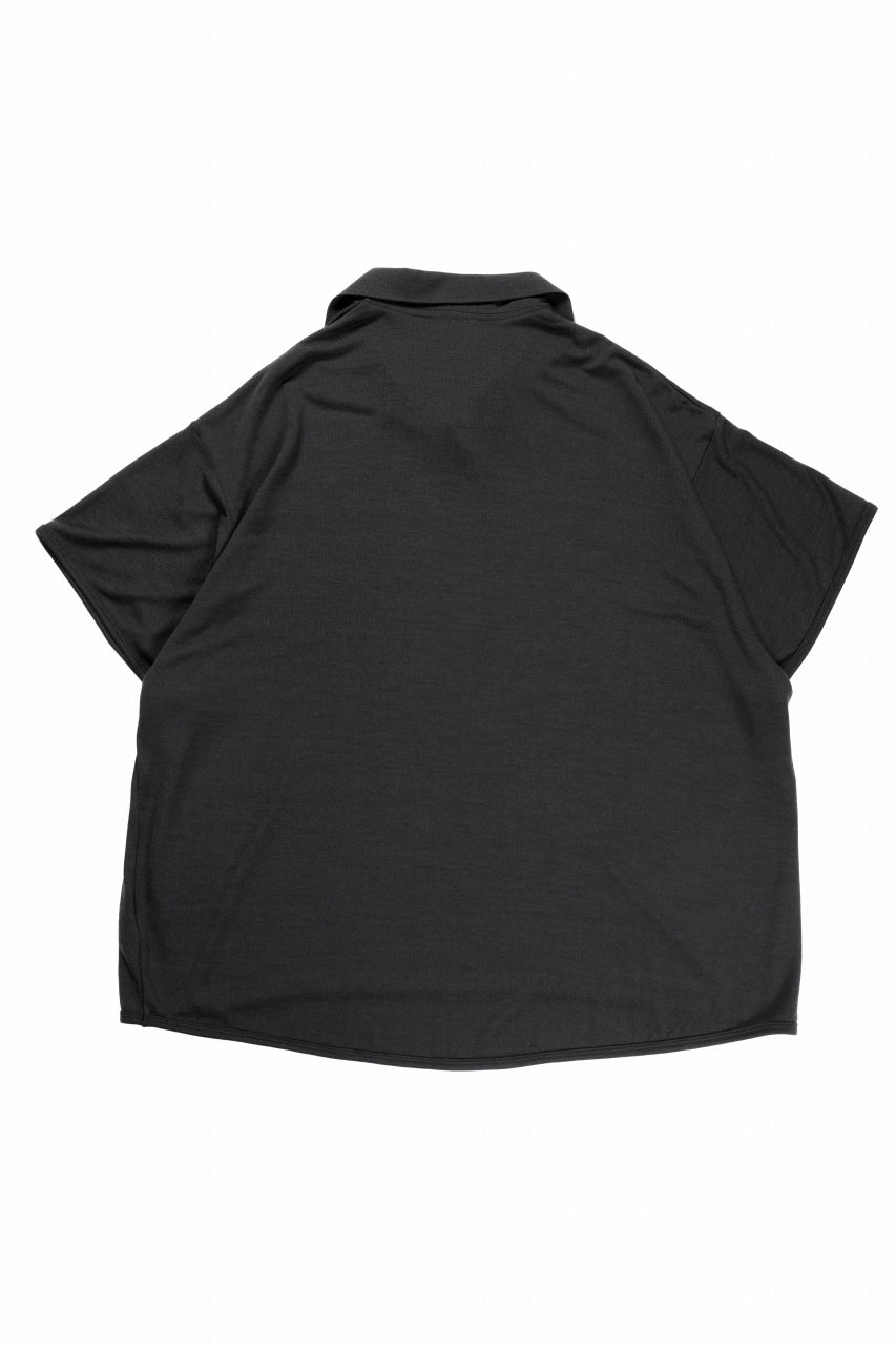 画像をギャラリービューアに読み込む, CAPERTICA SKIPPER POLO / SUPER 140s WASHABLE WOOL DC JERSEY (DARKNESS)