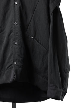 Load image into Gallery viewer, A.F ARTEFACT LAYERED HOODIE SHIRTS / SILKY NYLON (BLACK)