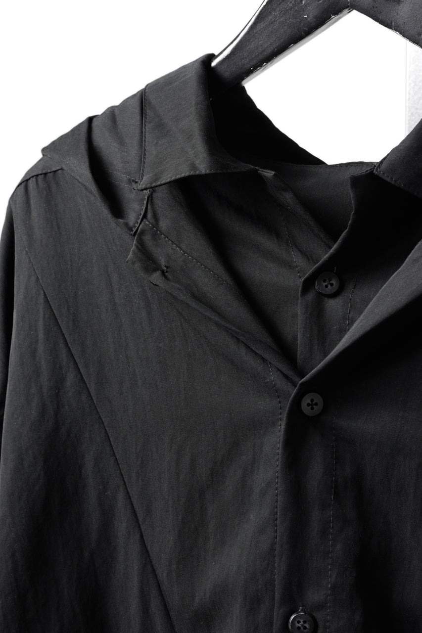 Load image into Gallery viewer, A.F ARTEFACT LAYERED HOODIE SHIRTS / SILKY NYLON (BLACK)