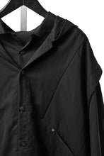 Load image into Gallery viewer, A.F ARTEFACT LAYERED HOODIE SHIRTS / SILKY NYLON (BLACK)