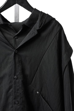 Load image into Gallery viewer, A.F ARTEFACT LAYERED HOODIE SHIRTS / SILKY NYLON (BLACK)
