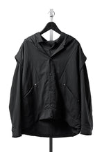 Load image into Gallery viewer, A.F ARTEFACT LAYERED HOODIE SHIRTS / SILKY NYLON (BLACK)