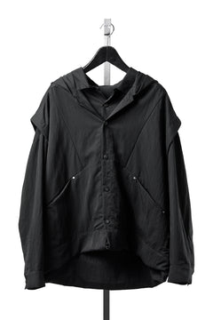 Load image into Gallery viewer, A.F ARTEFACT LAYERED HOODIE SHIRTS / SILKY NYLON (BLACK)