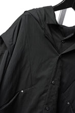 Load image into Gallery viewer, A.F ARTEFACT LAYERED HOODIE SHIRTS / SILKY NYLON (BLACK)