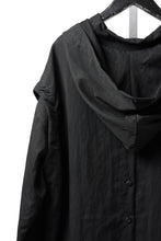 Load image into Gallery viewer, A.F ARTEFACT LAYERED HOODIE SHIRTS / SILKY NYLON (BLACK)