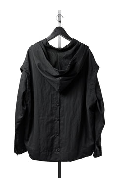 Load image into Gallery viewer, A.F ARTEFACT LAYERED HOODIE SHIRTS / SILKY NYLON (BLACK)