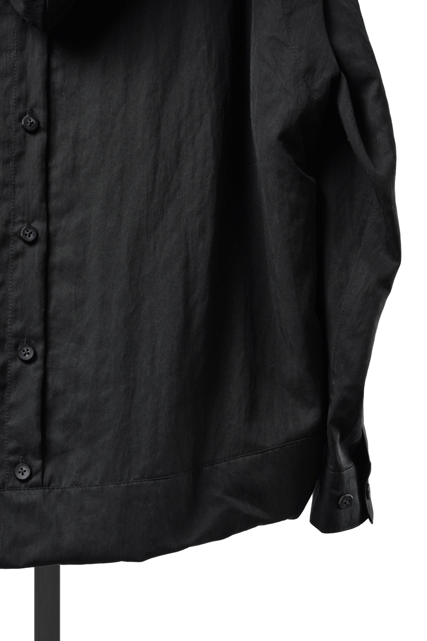 Load image into Gallery viewer, A.F ARTEFACT LAYERED HOODIE SHIRTS / SILKY NYLON (BLACK)