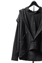 Load image into Gallery viewer, A.F ARTEFACT LAYERED HOODIE SHIRTS / SILKY NYLON (BLACK)