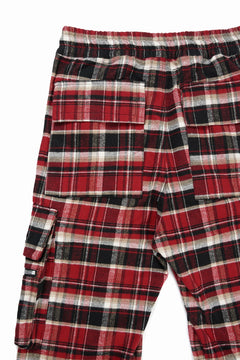 画像をギャラリービューアに読み込む, 【SAMPLE SALE】A.F ARTEFACT EASY WAIST CARGO POCKET PANTS (RED CHECK)