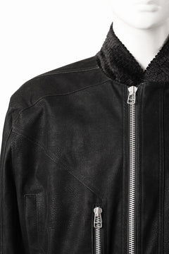 画像をギャラリービューアに読み込む, A.F ARTEFACT MA-1 JACKET / SYNTHETIC LEATHER + VELOUR (BLACK)