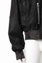 画像をギャラリービューアに読み込む, A.F ARTEFACT MA-1 JACKET / SYNTHETIC LEATHER + VELOUR (BLACK)