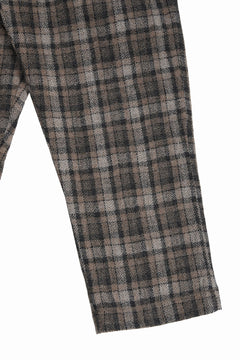 画像をギャラリービューアに読み込む, A TENTATIVE ATELIER George II PAINTER&#39;S CROSS CHECK BAND PANTS (BROWN BLACK CHECK)