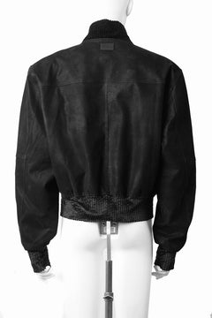 画像をギャラリービューアに読み込む, A.F ARTEFACT MA-1 JACKET / SYNTHETIC LEATHER + VELOUR (BLACK)