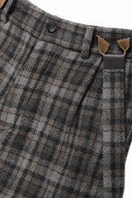 画像をギャラリービューアに読み込む, A TENTATIVE ATELIER George II PAINTER&#39;S CROSS CHECK BAND PANTS (BROWN BLACK CHECK)