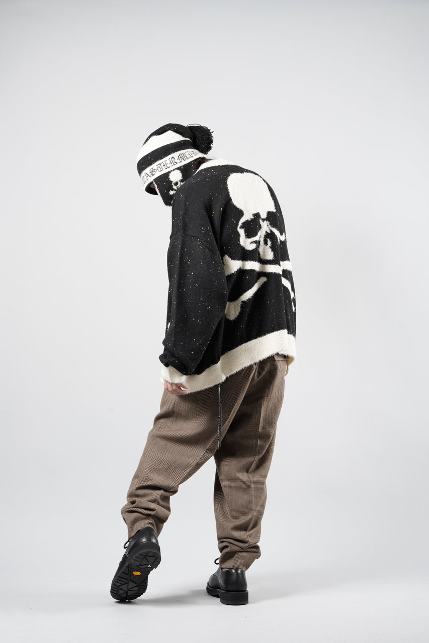 Load image into Gallery viewer, mastermind JAPAN CASHMERE TWEED CARDIGAN (BLACK)
