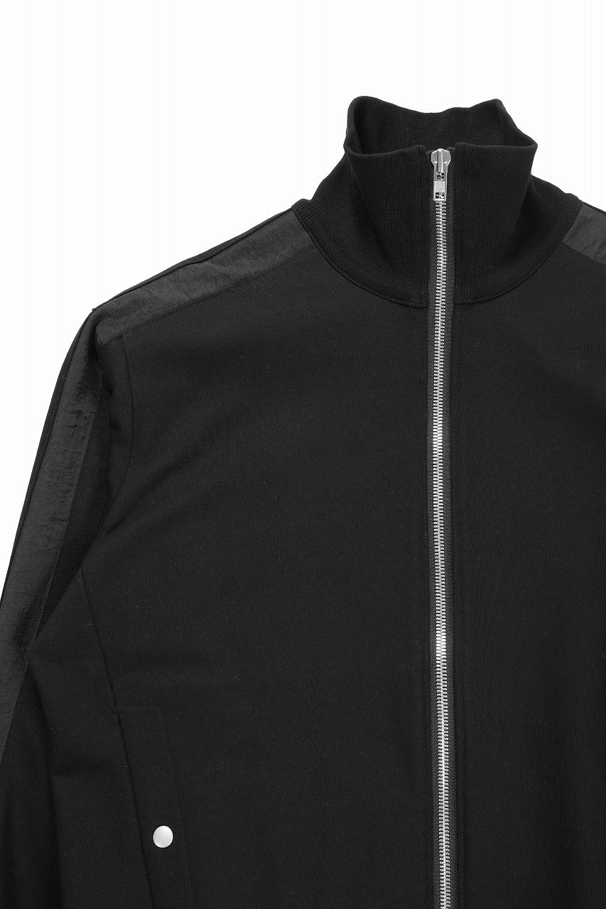 Load image into Gallery viewer, 【SAMPLE SALE】A.F ARTEFACT TRACKER JACKET / MEDIUM JERSEY &amp; NYLON (BLACK)