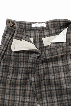 画像をギャラリービューアに読み込む, A TENTATIVE ATELIER George II PAINTER&#39;S CROSS CHECK BAND PANTS (BROWN BLACK CHECK)