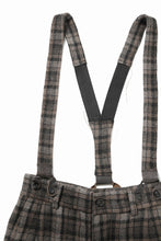 画像をギャラリービューアに読み込む, A TENTATIVE ATELIER George II PAINTER&#39;S CROSS CHECK BAND PANTS (BROWN BLACK CHECK)