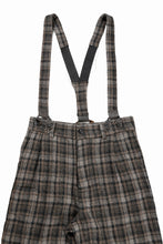 画像をギャラリービューアに読み込む, A TENTATIVE ATELIER George II PAINTER&#39;S CROSS CHECK BAND PANTS (BROWN BLACK CHECK)