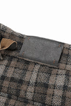 画像をギャラリービューアに読み込む, A TENTATIVE ATELIER George II PAINTER&#39;S CROSS CHECK BAND PANTS (BROWN BLACK CHECK)