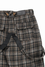 画像をギャラリービューアに読み込む, A TENTATIVE ATELIER George II PAINTER&#39;S CROSS CHECK BAND PANTS (BROWN BLACK CHECK)