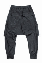 Load image into Gallery viewer, 【SAMPLE SALE】A.F ARTEFACT MILITARY ZIP SARROUEL PANTS / SYNTHETIC NUBUCK LEATHER (BLACK)