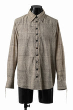 画像をギャラリービューアに読み込む, A TENTATIVE ATELIER exclusive Alvin BLOCK PRINT SHIRT (BLACK BEIGE)